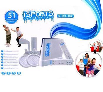 Игровая консоль iSports Interactive [51 игра, беспроводные пульты с датчиками движения]