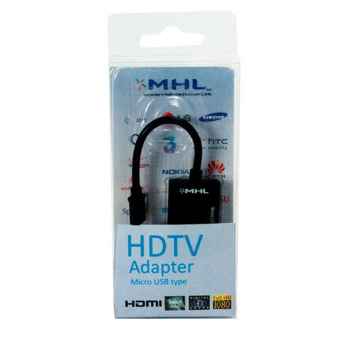 Переходник-адаптер MHL-HDMI для подключения смартфона к телевизору или монитору - фото 2 - id-p71726408