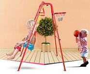 Качели детские с баскетбольным кольцом 2 в 1 Swing & Basketball, фото 8