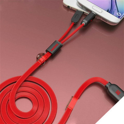 Кабель USB для зарядки и синхронизации 2-в-1 Remax RC-025t для iPhone, iPad + microUSB - фото 4 - id-p71727045