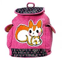 Рюкзак-сумка с аппликацией DANDANTEBU (Розовый)