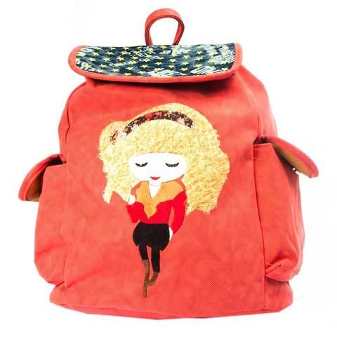 Рюкзак-сумка с аппликацией DANDANTEBU (Красный) - фото 7 - id-p71727111