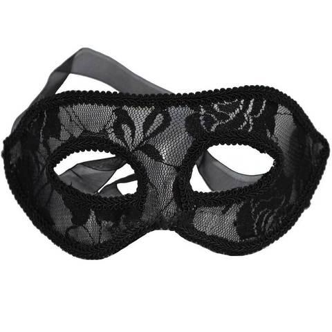 Ажурная карнавальная маска «Мистеро» (Черный) - фото 1 - id-p71727322