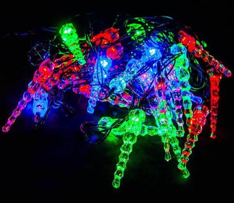 Электрогирлянда многоцветная RGB LED с плафонами, 4 метра (Сосулька) - фото 3 - id-p71727445