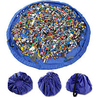 Сумка-коврик для игрушек Toy Bag (Ø 150 см / Лимонно-синяя)