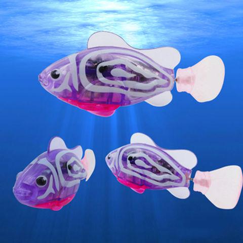 Интерактивная игрушка "Рыбка-робот" светящаяся ROBOFISH (Фиолетовый) - фото 1 - id-p71727869