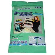 Вакуумный пакет для хранения одежды и постельного белья с клапаном For Clothing (80х120 см), фото 4