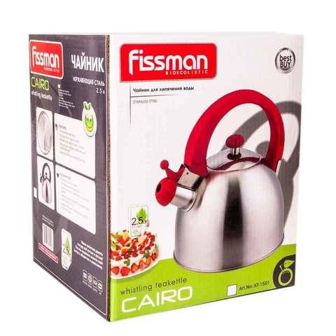 Чайник со свистком Fissman CAIRO KT-1501 [2,5 л] (Красный) - фото 1 - id-p71728174