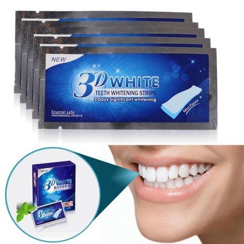 Полоски для отбеливания зубов 3D WHITE Teeth Whitening Strips [14 блистеров по 2 полоски] - фото 1 - id-p71728239