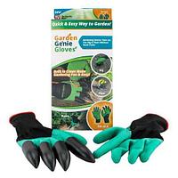 Garden Genie Gloves тырнақтары бар бақша қолғаптары 4-і 1-де