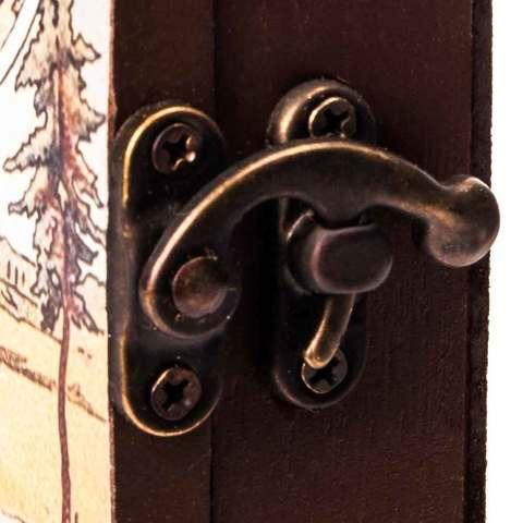 Ключница настенная в виде деревянного ящика с росписью (Spa Ferme de Frahinfaz) - фото 5 - id-p71728296