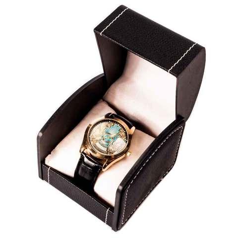 Часы мужские кварцевые «Kazakhstan Collection» с изображением герба (Чёрный, серебряный циферблат) - фото 5 - id-p71728306