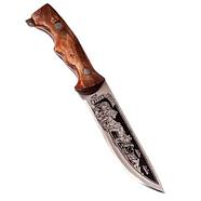Нож охотничий «КИЗЛЯР» с гравировкой и ножнами из тисненной кожи, фото 7
