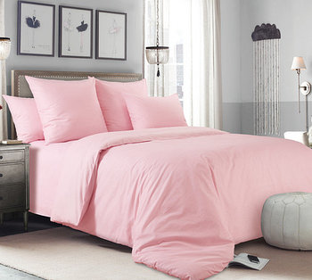 Комплект постельного белья из перкаля "Розовый" серии "Королевское Искушение" (Полуторный)