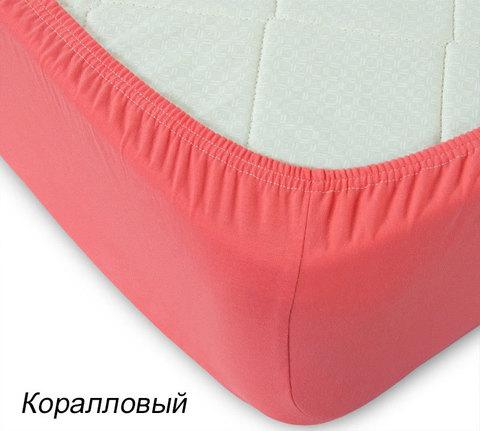 Простынь на резинке из трикотажной ткани от Текс-Дизайн (90х200 см / Розовый) - фото 9 - id-p71728582