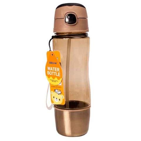 Бутылка для воды с трубочкой и съёмным стаканчиком WATER BOTTLE (Кремовый)
