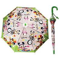 Зонт-трость детский со свистком гелевый «Мультяшные герои» (Барби с синей ручкой)