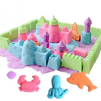 Набор для лепки с кинетическим светящимся песком и формочками "Kinetic sand" (Животные)