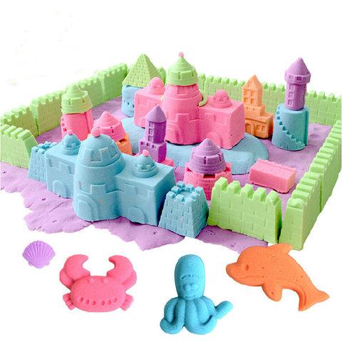 Набор для лепки с кинетическим светящимся песком и формочками "Kinetic sand" (Животные) - фото 1 - id-p71728984