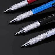 Мультитул-ручка 6 в 1 TOMTOSH [шариковая ручка-2 отвертки-стилус-уровень-линейка] (Черный), фото 6