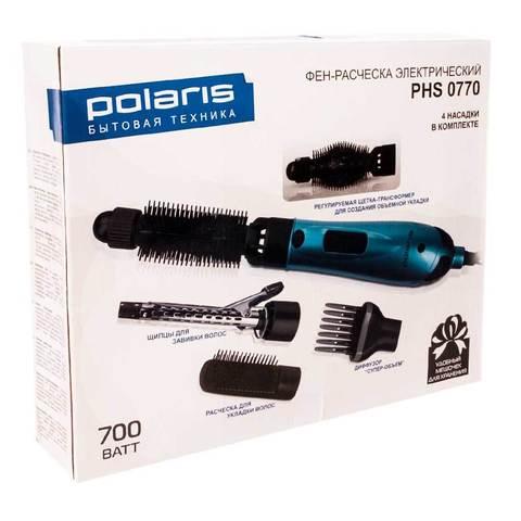 Фен-расчёска электрический с четырьмя насадками POLARIS PHS0770