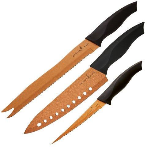 Набор из трёх ножей с антиналипающим покрытием COPPER CHEF - фото 1 - id-p71729375