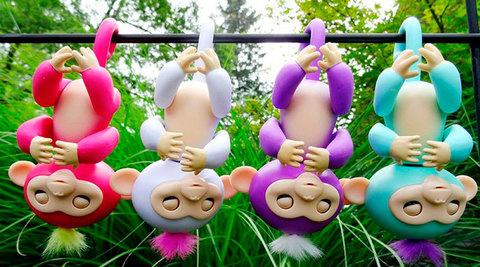Интерактивная игрушка-обезьянка Fun Monkey (Розовый) - фото 6 - id-p71729874