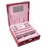Кейс-шкатулка для ювелирных украшений «Драгоценный чемоданчик» с зеркалом и замочком (Фиолетовый), фото 6