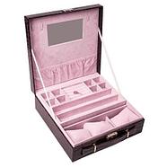 Кейс-шкатулка для ювелирных украшений «Драгоценный чемоданчик» с зеркалом и замочком (Фиолетовый), фото 7