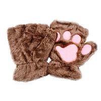 Варежки-перчатки «Кошачьи лапки» (Коричневый)