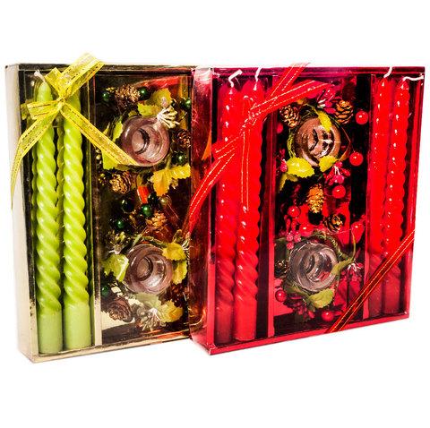 Набор новогодний сувенирный со свечками «Изящное торжество» (Красный) - фото 2 - id-p71730432