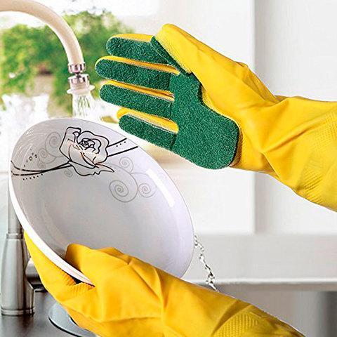 Перчатки с губкой для мытья посуды FEI E GLOVE - фото 3 - id-p71730483
