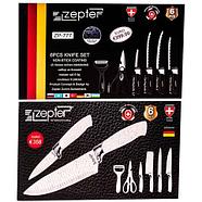 Набор кухонных ножей с ребристой поверхностью ZEPTER [6 предметов с топориком] (Черный), фото 2