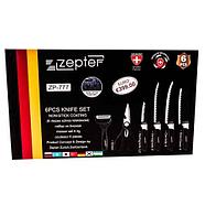 Набор кухонных ножей с ребристой поверхностью ZEPTER [6 предметов с топориком] (Черный), фото 4