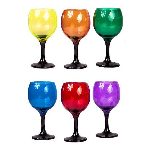 Набор разноцветных бокалов и рюмок «Хрустальное стекло» (бокалы и рюмки) - фото 2 - id-p71731041