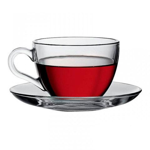 Набор стеклянных кружек с блюдцами для чая и кофе MARJAN KAVEN [6 персон] - фото 1 - id-p71731314