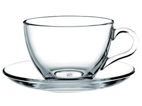 Набор стеклянных кружек с блюдцами для чая и кофе MARJAN KAVEN [6 персон] - фото 2 - id-p71731314