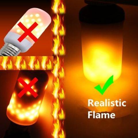Лампа LED Flame Effect с имитацией пламени огня (Е27 / 9W) - фото 5 - id-p71731548