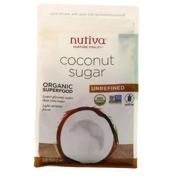 Nutiva, Органический кокосовый сахар, 454 г (1 фунт)