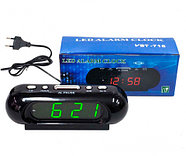 Часы электронные сетевые с будильником LED ALARM CLOCK VST-716 (Синий), фото 2