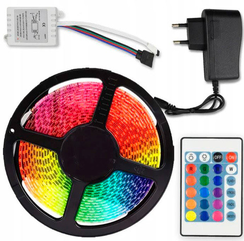 Лента светодиодная RGB с пультом и блоком питания LED STRIP - фото 1 - id-p71731744