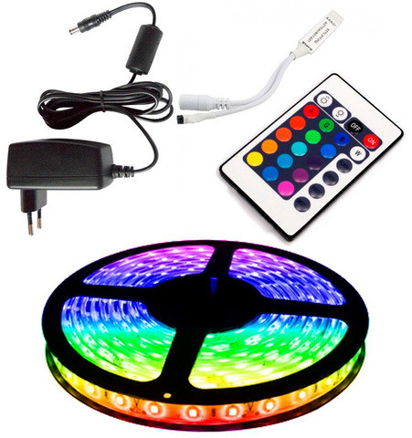 Лента светодиодная RGB с пультом и блоком питания LED STRIP - фото 5 - id-p71731744