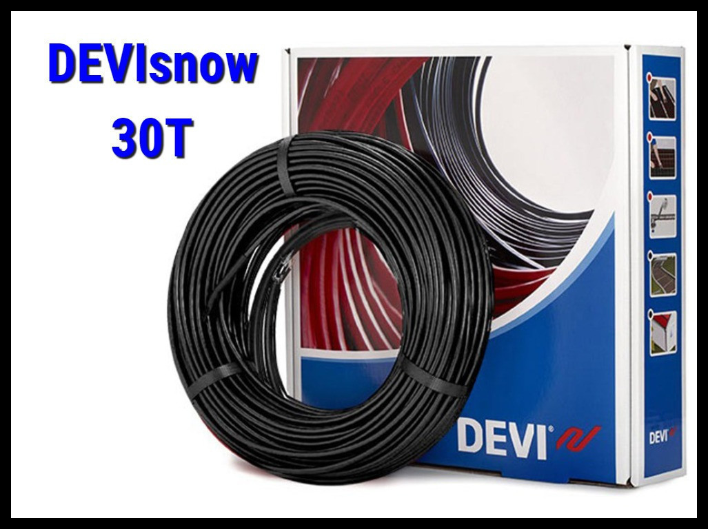 Двухжильный нагревательный кабель DEVIsnow 30T на 380В/400В - 70 м
