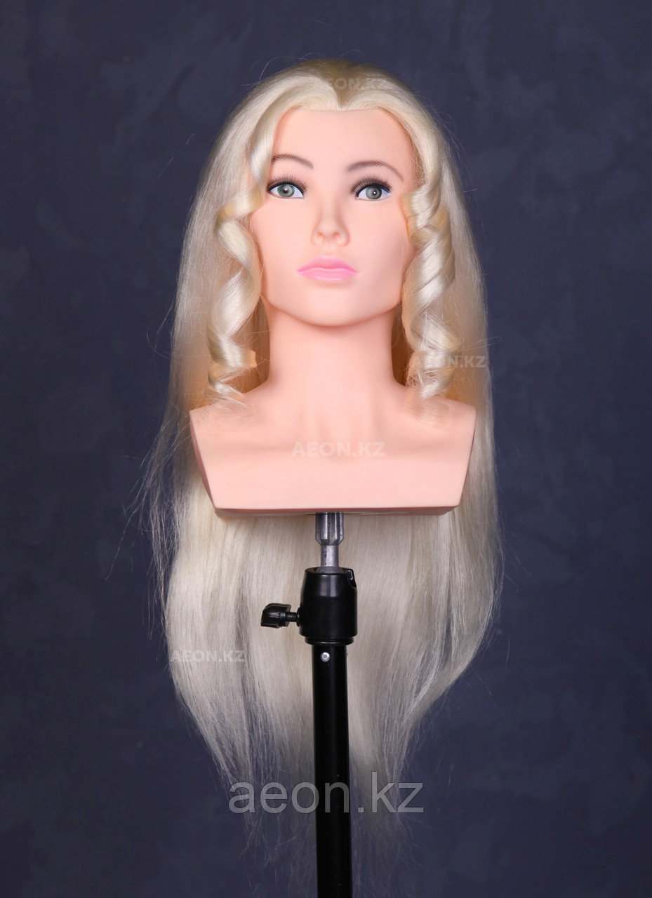 Голова-манекен с торсом блонд волос натуральный 100% 65 см - фото 5 - id-p65228173