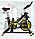 Велотренажер механический инерционный Pooboo D522, желтый, фото 3