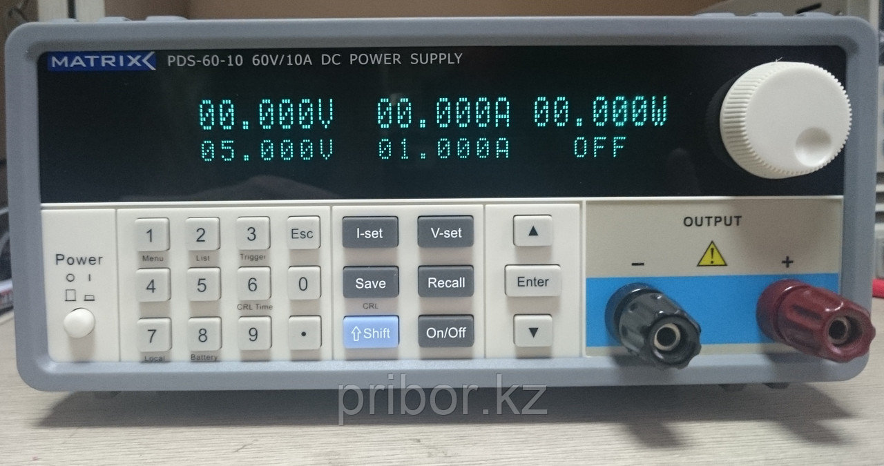 MATRIX PDS-6010 Программируемый одноканальный импульсный источник постоянного напряжения и тока (60 В, 10 А) - фото 1 - id-p71797025