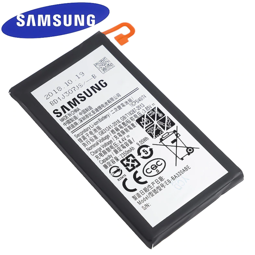 Заводской аккумулятор для Samsung Galaxy A3 A320F 2017 (EB-BA320ABE, 2350mAh)