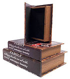 Набор деревянных шкатулок-книг «Фолиант» [комплект из 3 шт.] (Nostalgic), фото 2
