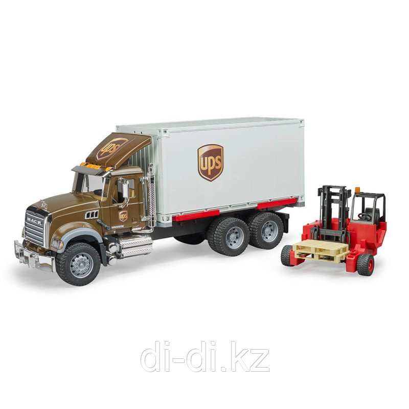 Mack фургон UPS с погрузчиком и паллетами
