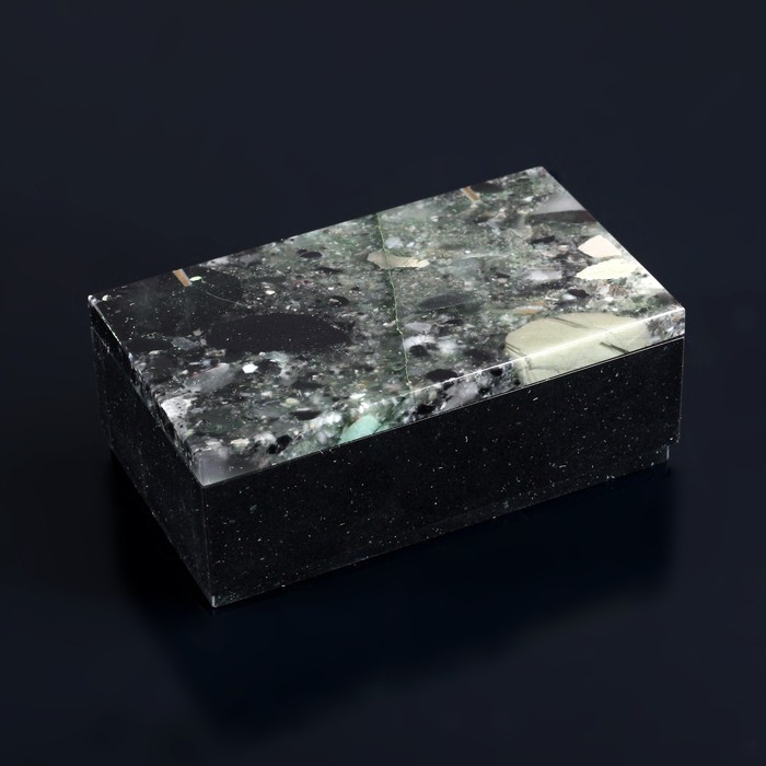 Шкатулка "Агат", 9,5х5,5х3,5 см, долерит, агат